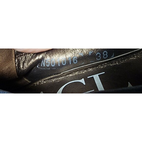 Attilio Giusti Leombruni (AGL) Leather Ballet Flats Black Italy Size EU 38 - Picture 7 of 8